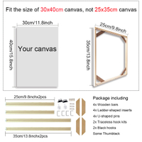 FC40x60 50x70 40x50cm Canvas Frame Wooden Frames Wooden Photo Oil Painting Canvas Diamond Painting F