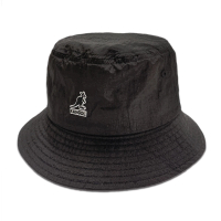 【KANGOL】NYLON 微光薄料漁夫帽(黑色)