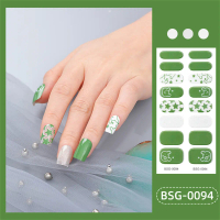 🔥New Design🔥16Pcs/sheet Semi Cured Gel Nails Art Stickers DIY Nail Sticker Fashion 3D Nail Sticker F