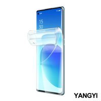 YANGYI揚邑 2入OPPO Reno6 Pro 滿版隱形水凝膜防爆防刮螢幕保護貼