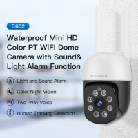Vstarcam C662 3MP 1296P Wireless PTZ IP Dome Camera Full Color AI Humanoid Detection Home Security CCTV Baby Monitor