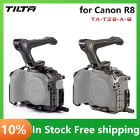 TILTA Full Camera Cage for Canon R8 Black TA-T28-FCC-B HDMI Cable Clamp for Canon EOS R8 ARRI 3/8" 1/4"-20 Threaded Hole