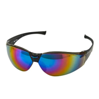 【Z-POLS】帥氣有型質感黑框配七彩電鍍運動太陽眼鏡(抗紫外線UV400遮陽防風超好用!)