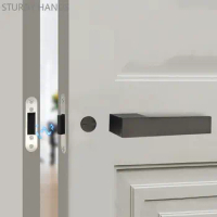 High-grade Keyless Door Locks Zinc Alloy Security Mute Magnetic Lock Bedroom Wooden Door Handle Lockset Home Hardware Fittings