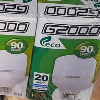 1 pcs lampu LED 20 watt G2000 eco 90% energi terang putih hemat lampu rumah. Grosir cod