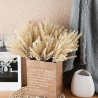 13.4 Inch Artificial Plants Decoration Plastic Grass Faux Shrubs Ear of Wheat Grain Flowers Leaves for Party Wedding DIY Decor