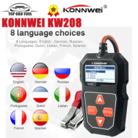 KONNWEI KW208 Car Battery Tester 12V 100 to 2000CCA Cranking Charging Circut Tester Battery Analyzer 12 Volts Battery Tool BM550