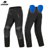 Lyschy Waterproof Windproof Motorcycle Pants Reflective Biker Trousers Motocross Riding Pants with CE Approved Protector Men