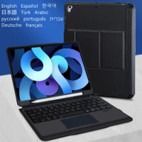 For iPad Pro 12 9 Case Keyboard Touchpad Trackpad Keyboard for iPad Pro 12.9 2021 2020 2018 Spanish Russian Arabic Azerty