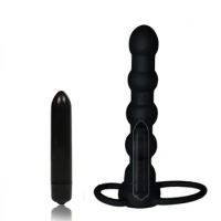 Anal Vibrator Double Penetration Strapon Vibrator Anal Beads Butt Plug G Spot Vibrator Adult Couples Sex Toys