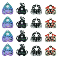 Pandahall 20Pcs 4 Styles Acrylic Heart Charms Gothic Theme Yes or No Eye Moon Charms Divination Pendant for DIY Jewelry Supplies