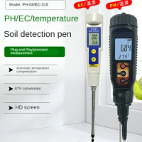 Soil tester EC salinity meter soil conductivity meter soil pH value temperature detector