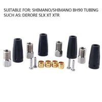 Bicycle Hydraulic Hose Connector BH90 Bike Disc Brake Insert Set Steel Tubing Screw Dust Cover For Deore LX T675