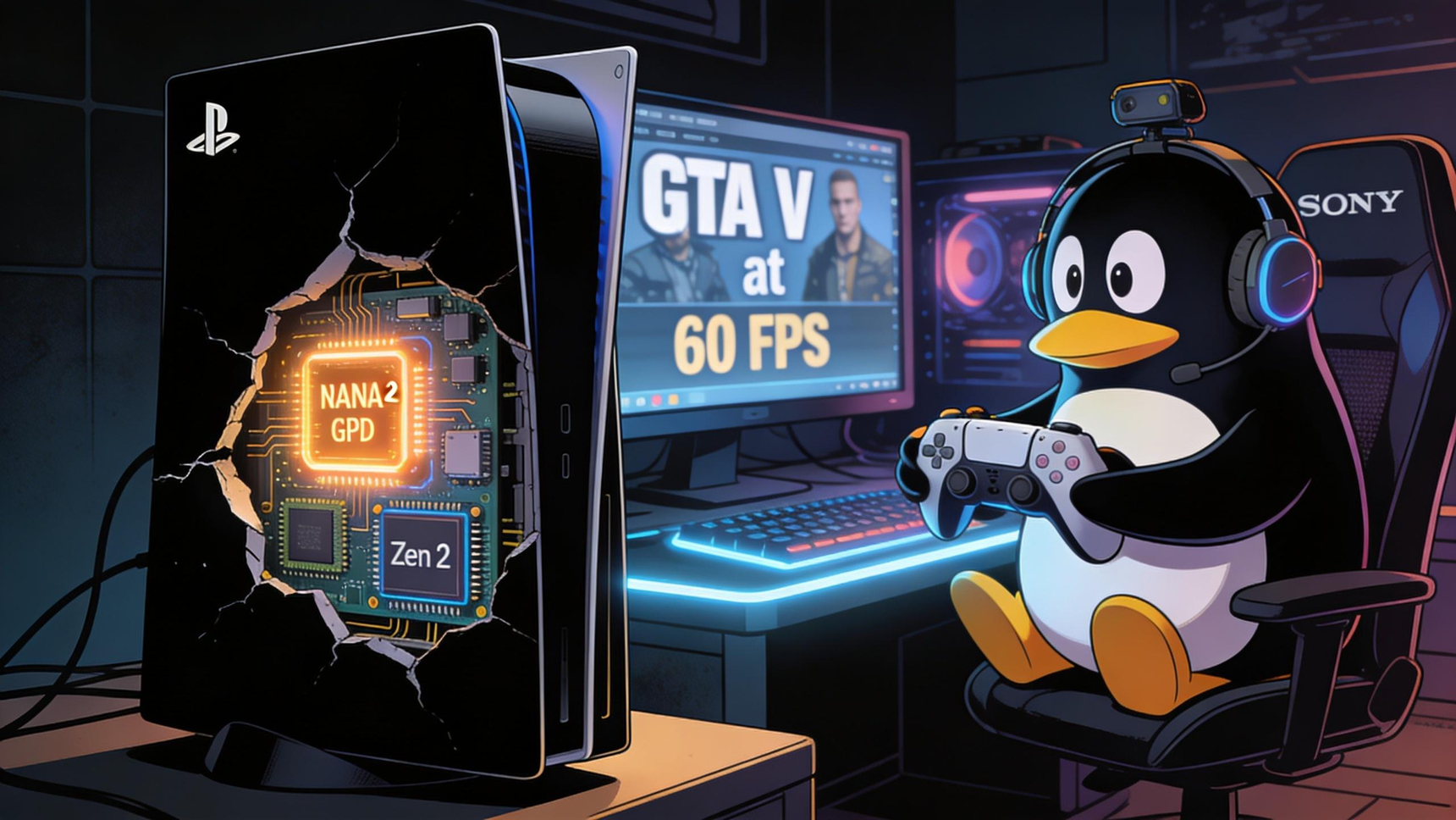 PS5 Transformed into a Linux Gaming PC: Full CPU and GPU Unlocked PS5 Transformed into a Linux Gaming PC: Full CPU and GPU Unlocked