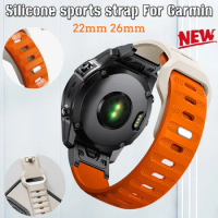 26 22mm Silicone Strap For Garmin Fenix6 5 5X Plus 3 3HR/Epix 7X Solar/6X 6Pro Forerunner 935 945 Smartwatch Quick Band Bracelet