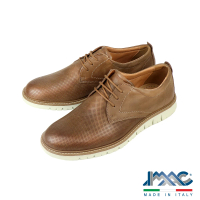 【IMAC】義大利半孔面雙色底綁帶休閒鞋 棕色(350350-BR)