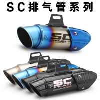 類SC排氣機車機車踏板車改裝通用勁戰FORCE忍者250排氣管KTM390雷霆S150消音塞可拆裝