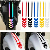 Motorcycle Fender Sticker Reflective Arrow Line Warning Car Stickers Fashion Personality Decoration Electric Car Sticker