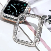 Cover for Apple Watch Case 41mm 40mm 38mm 45mm 44mm 42mm Protector Bumper iWatch Series 5 SE 6 7 8 9 Diamond Bling Accessories