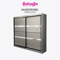 [Siap Pasang] Almari Anti-Jump Sliding Pintu Almari 6ft/8ftx8ft ~ Almari Melamine Board ~ Wardrobe C