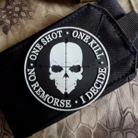 PVC Sniper Rifle Hook and Loop Patch Personality Skull Morale Badge Crosshair Hat Cloth Patches Tactical Backpack Stickers