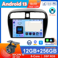 Qualcomm Android 13 For Mitsubishi Mirage 6 Attrage 2012 2013 2014 2015 2016 2018 Radio Stereo Multimedia Player GPS Navigation