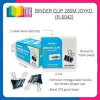 1 PACK (6 PCS) BINDER CLIP 280M JOYKO / PENJEPIT KERTAS / KLIP JOYKO / KLIP KERTAS (R-5042)