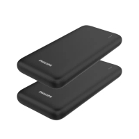 【Philips 飛利浦】DLP1813 10000mAh 18WPD/QC快充 2孔輸出 行動電源_37Wh_具Wh標示(LED顯示)