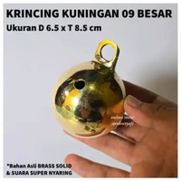Lonceng Kuningan 09 ( D 6.5 x T 8.5 cm ) Klintingan Bulat BESAR Brass Bell klinting jaranan barongan