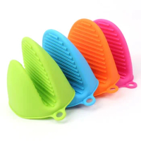 Insulated Heat Hot Plate Clip 1 PCS Microwave Oven Gloves Thicken Anti-scald Kitchen Organizer Silicone Pot Clips