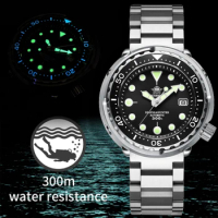 ADDIESDIVE 2023 Men's Mechanical Watch C3 luminous 300m Waterproof Sapphire NH35 Automatic Wristwatch Steel Tuna diver's watches