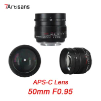 7Artisans 50mm F0.95 Large Aperture Portrait Camera Lens APS-C Manual Focus for Nikon Z Olympus Fuji XF Canon EF-M Sony E