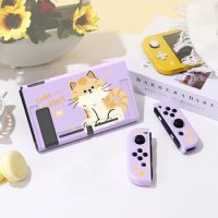 Adorable Little Cat Protective Case for Switch Oled, Soft TPU Slim Cover for Nintendo Switch Console,NS Game Accessorie