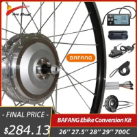 48V 350W 500W BAFANG Motor Wheel Ebike Kit Conversion 26'' 700C 29'' Electric Bicycle Conversion Kit Front Drive Ebike Part