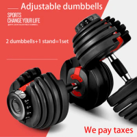 MIYAUP-Dumbbell with Support, Newest Dumbbell, 2 Pieces, 40kg, 1 Stand, Seller Pay the Taxes