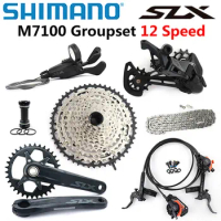 SHIMANO SLX M7100 12 speed Groupset 32T 34T 170 175mm Crankset Mountain Bike Groupset 1x12-Speed 45T 51T M7100 Rear Derailleur