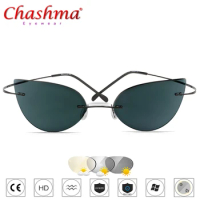 Transition Sunglasses Photochromic Reading Glasses Women Hyperopia Presbyopia with diopters Outdoor Cat's eye Glasses