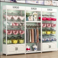 Underwear shop shelf display stand by the wall bra shelf floor panties display cabinet pajama display cabinet
