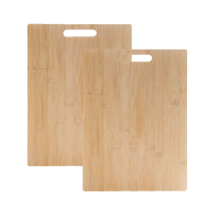 Bộ 2 Thớt Gỗ Và Tre Có Tay Cầm, 30x20 cm, Dụng Cụ Nhà Bếp.