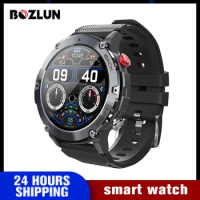 BOZLUN 1.32 inch Bluetooth Call Smartwatch Men Heart Rate Monitoring Sport Fitness Tracker 300mAh Smart Watch for iPhone xiaomi