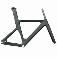Full Carbon Track Frame for Bicycle, Road Frame, Fixed Gear Bike Frameset, Fork Seat Post, 49 cm, 51 cm, 54cm , Track frame