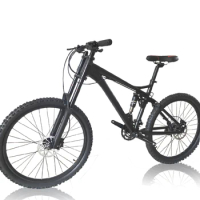 Kalosse Aluminum Alloy 26 Inch Mountain Bike 24 Speed Full Suspension Bicycle Hydraulic Brakes