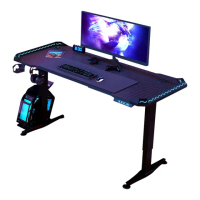 【Quality 聚家】炫酷電競風 站坐兩用 品質電機 100×60×（73-118）cm(電動升降桌 電競桌 電腦桌 辦公桌)