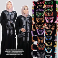 ready COD mukena abaya arab bordir stick jetblack bonanza