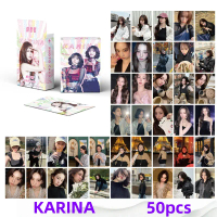 AESPA Photocard, 50 ชิ้น/กล่อง, โฮโลแกรมเลเซอร์, การ์ด Lomo, NINGNING, ฤดูหนาว GISELLE, KARINA, โปสก