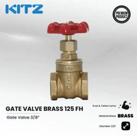 KITZ Gate Valve 3/8 Inch Brass 125 FH