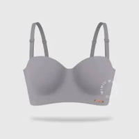 Wimiu BH Bra Seamless Premium Push Up Bra Kawat Bra Kemben cup C D Seamless Wired Bra 100265 Grey 50