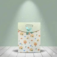 Paper Bag Pita Kecil Estetik Tas Hadiah Souvenir Pernikahan - XL - Series 2 Bunga Hijau