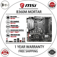 Bảng chủ máy tính MSI B360M MORTAR đã qua sử dụng, 64 GB, socket LGA 1151, bộ nhớ DDR4, bo mạch chủ 