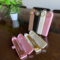 2025 Stainless Steel Spoon and Chopsticks Portable Tableware Student Outdoor Meal Carrying Tableware